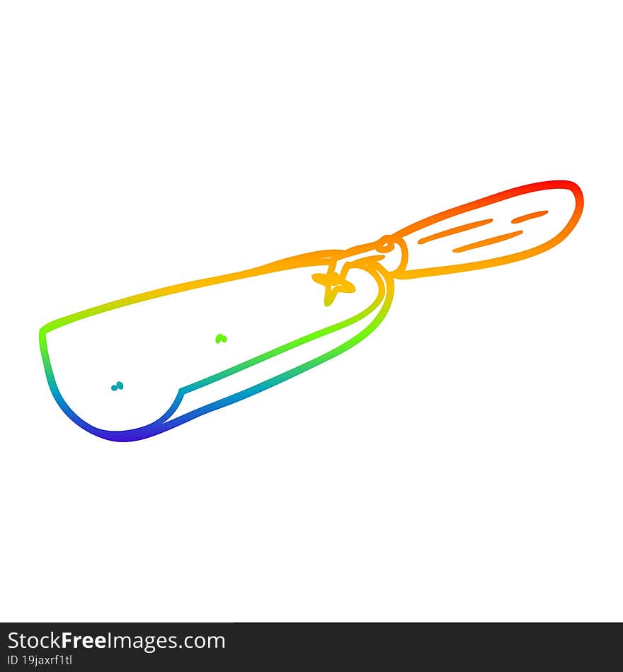 rainbow gradient line drawing cartoon coal shovel