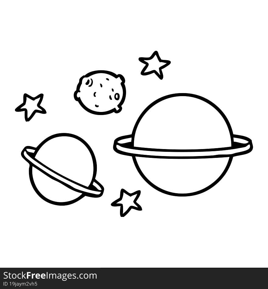 cartoon planets. cartoon planets