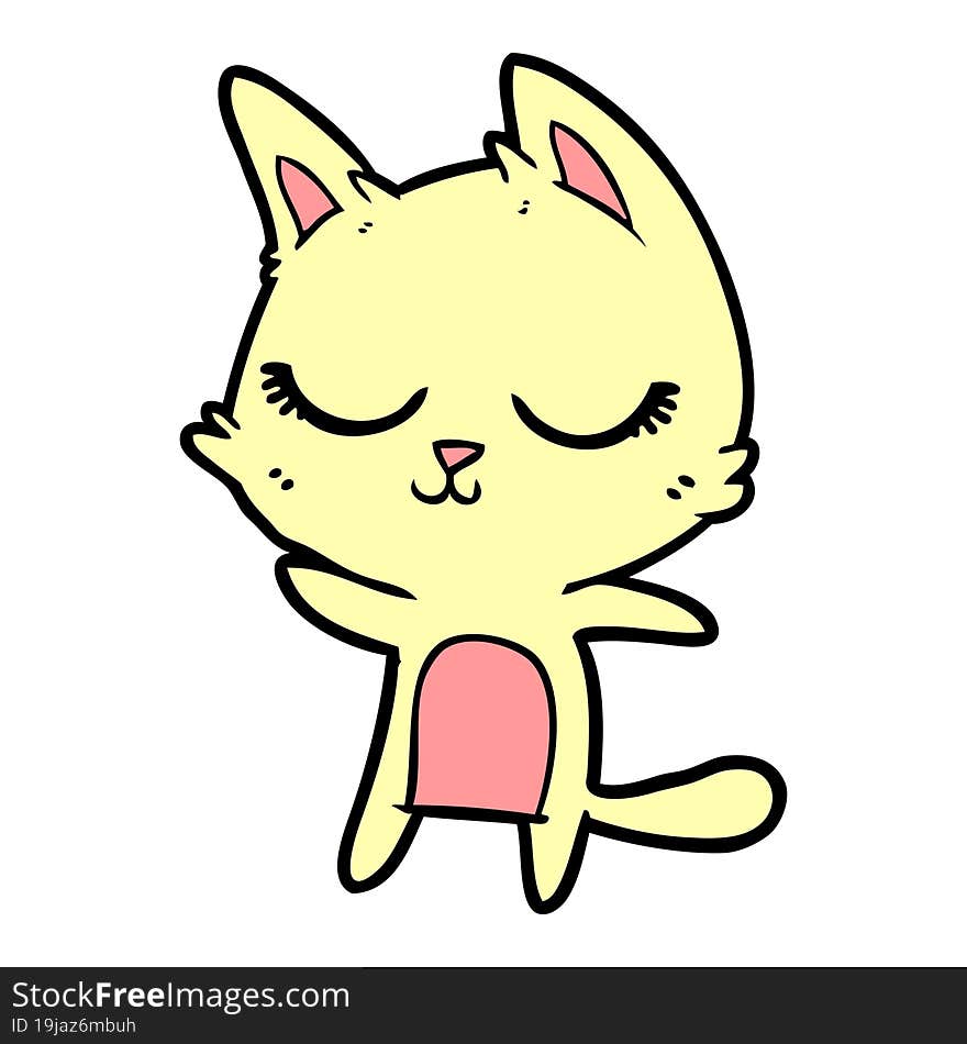 calm cartoon cat. calm cartoon cat