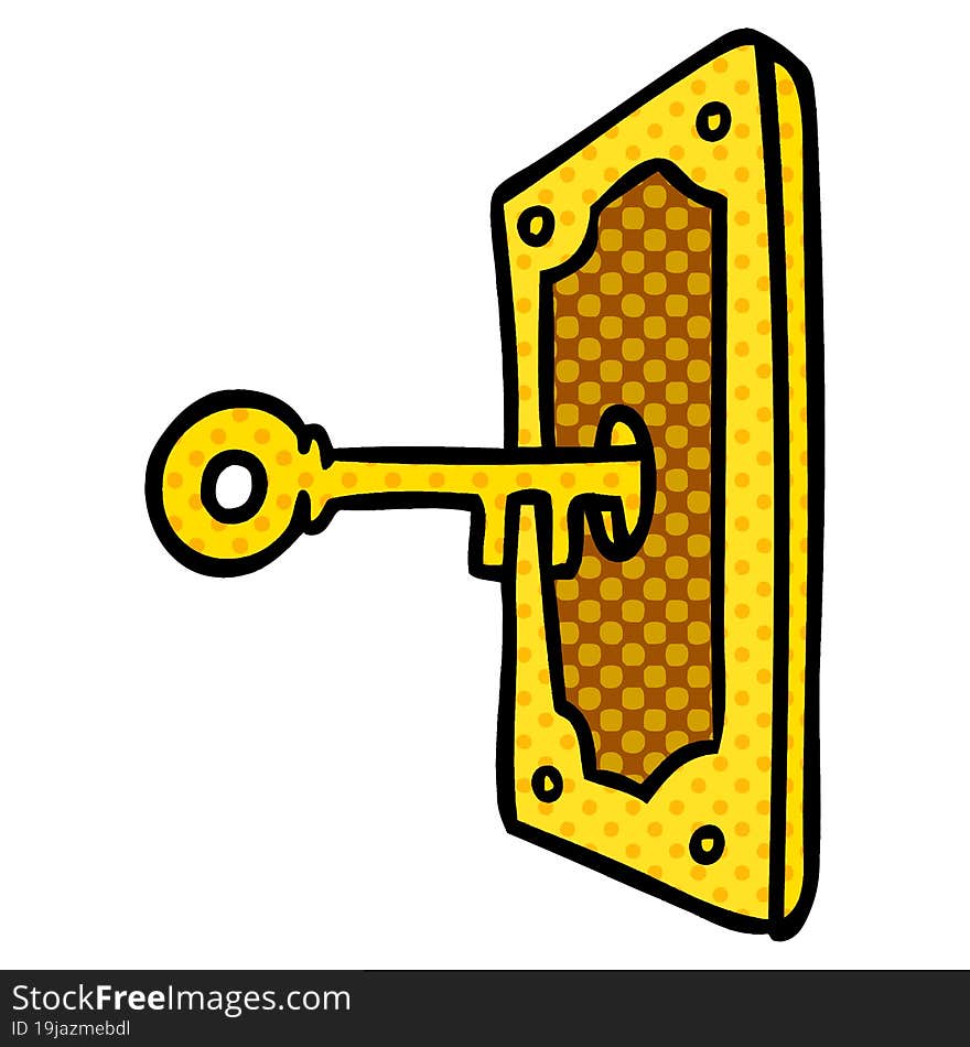 cartoon doodle of a door handle