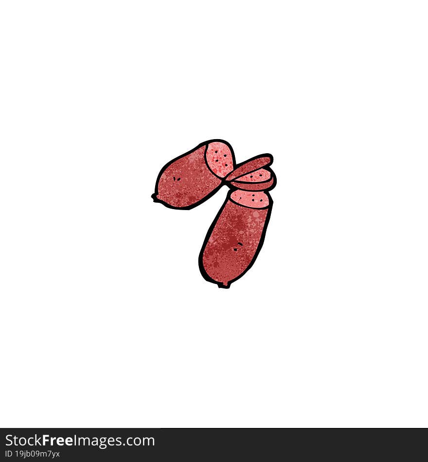 cartoon sliced sausage