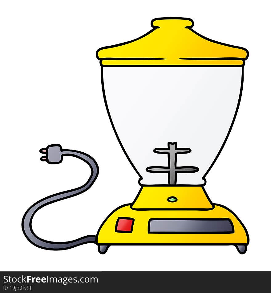 Gradient Cartoon Doodle Of A Food Blender