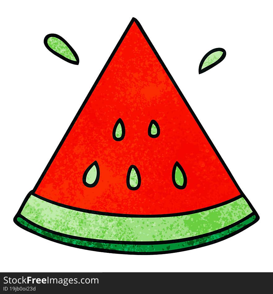 quirky hand drawn cartoon watermelon