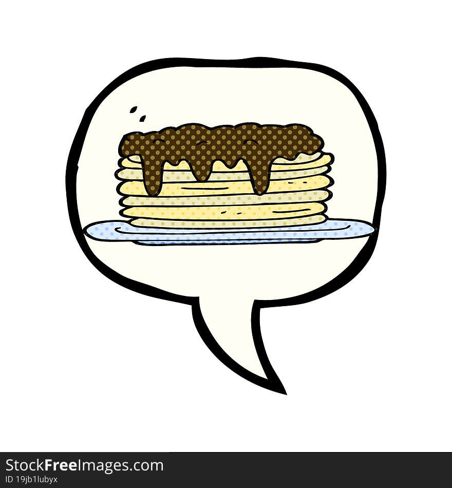 comic book speech bubble cartoon pancake stack