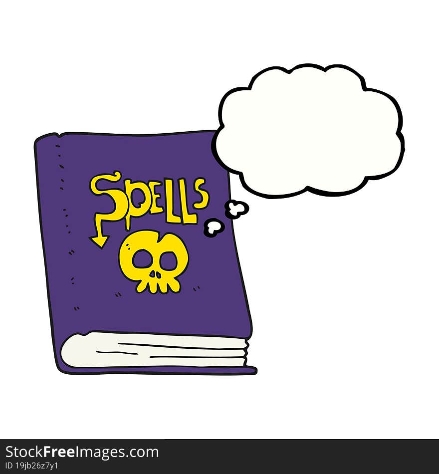 thought bubble cartoon spell book