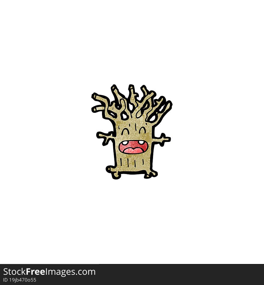 Tree Cartoon Character