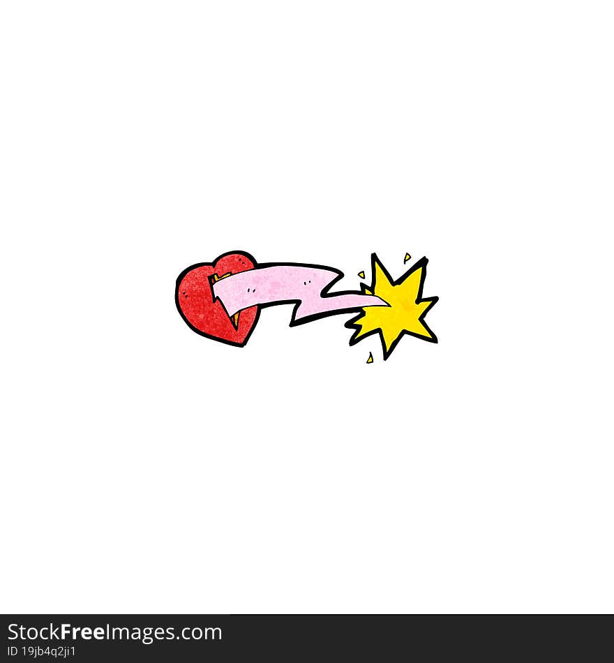 cartoon lightning bolt heart