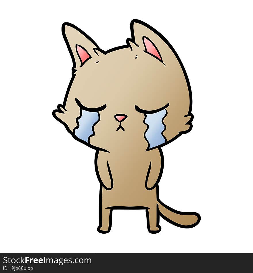 crying cartoon cat. crying cartoon cat