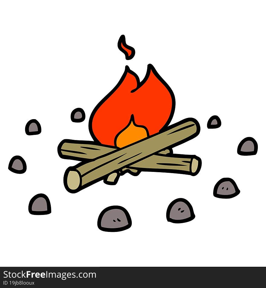 cartoon campfire. cartoon campfire