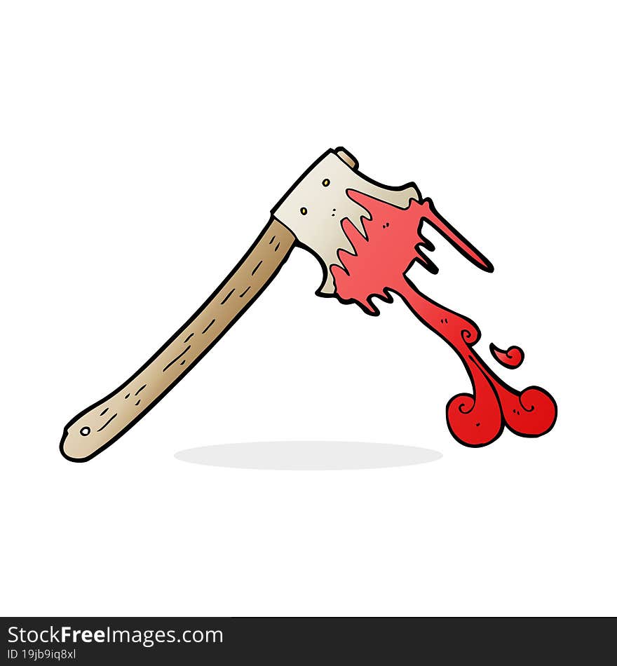 cartoon bloody axe