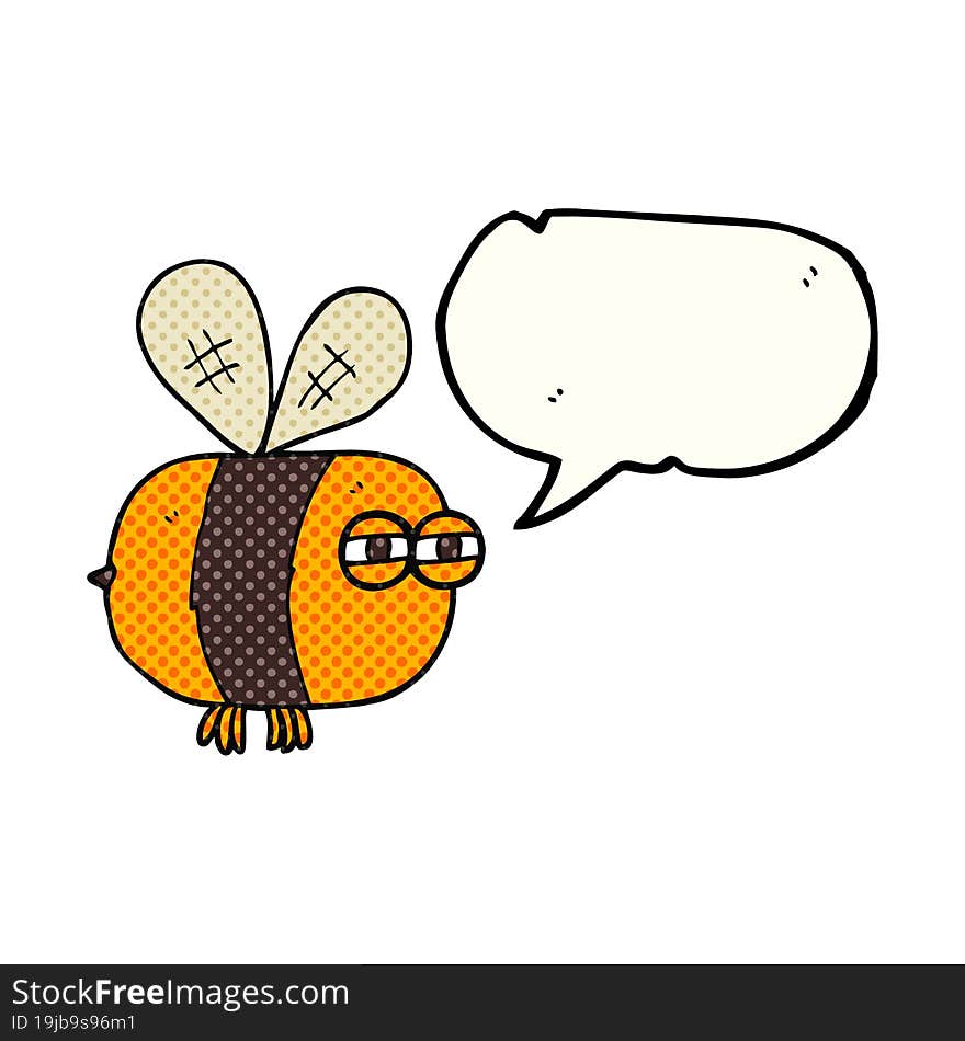 comic book speech bubble cartoon angry bee