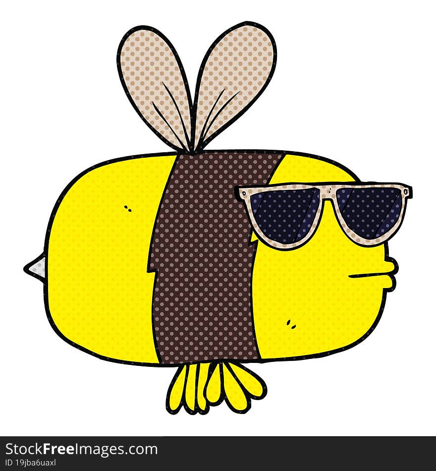 cartoon bee wearing sunglasses