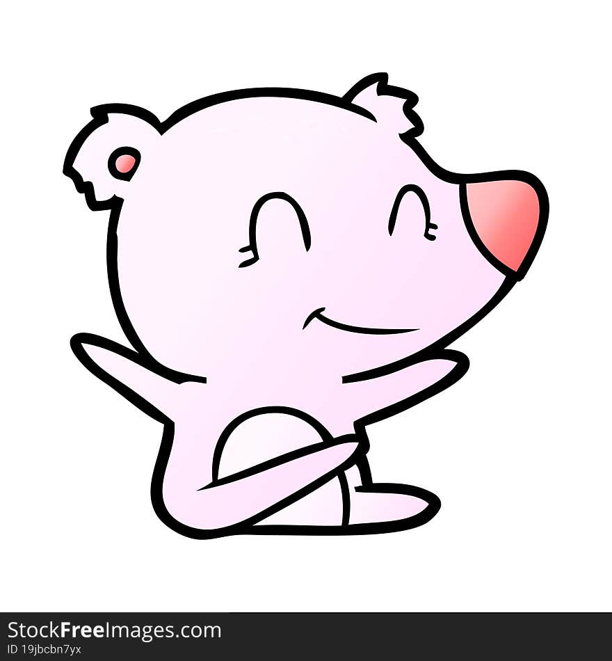 smiling bear cartoon. smiling bear cartoon