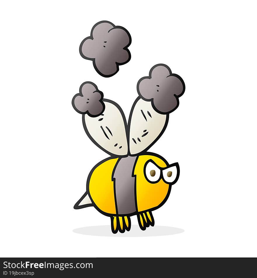 cartoon angry bee