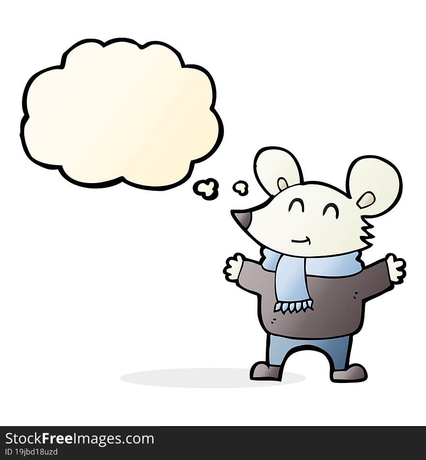 Cartoon Mouse With Thought Bubble