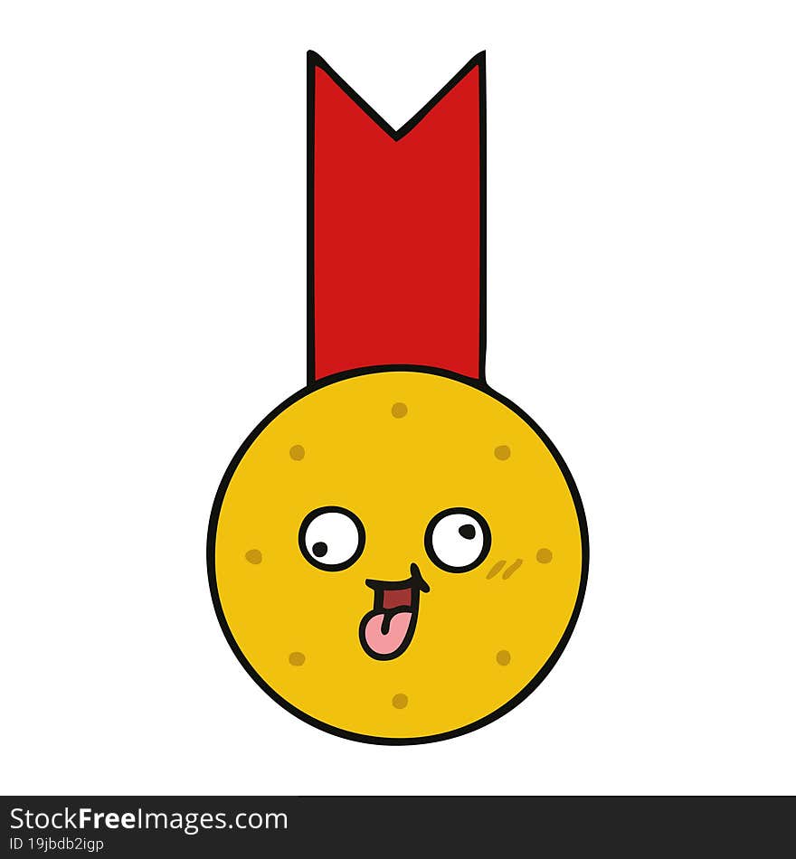 Cute Cartoon Gold Medal