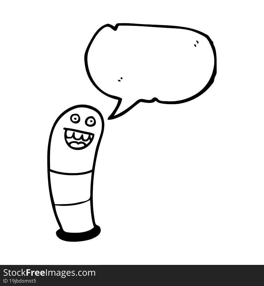 Speech Bubble Cartoon Worm