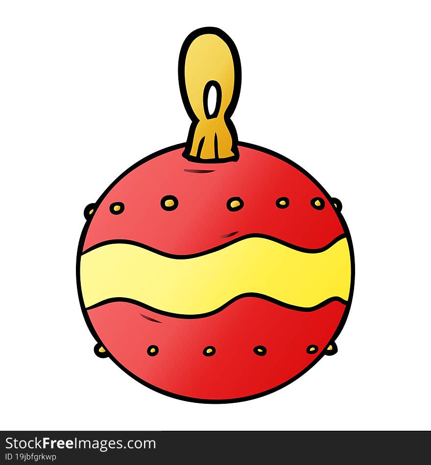 cartoon christmas bauble decoration. cartoon christmas bauble decoration