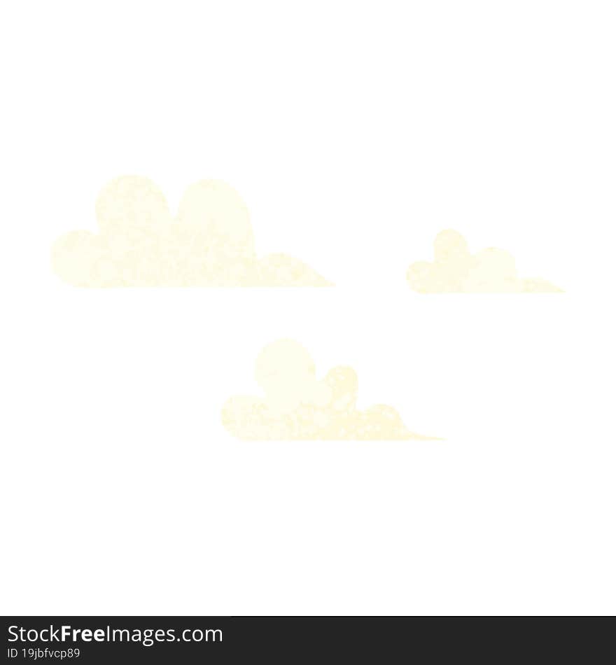 retro illustration style cartoon of a cloud