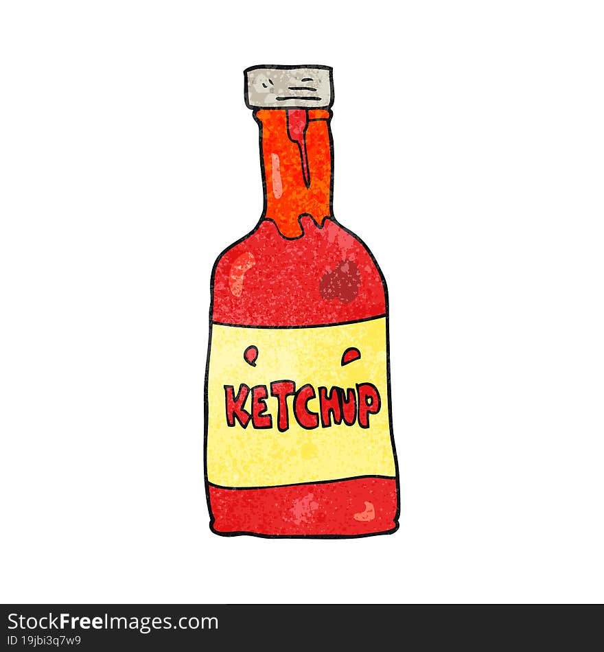 Textured Cartoon Ketchup