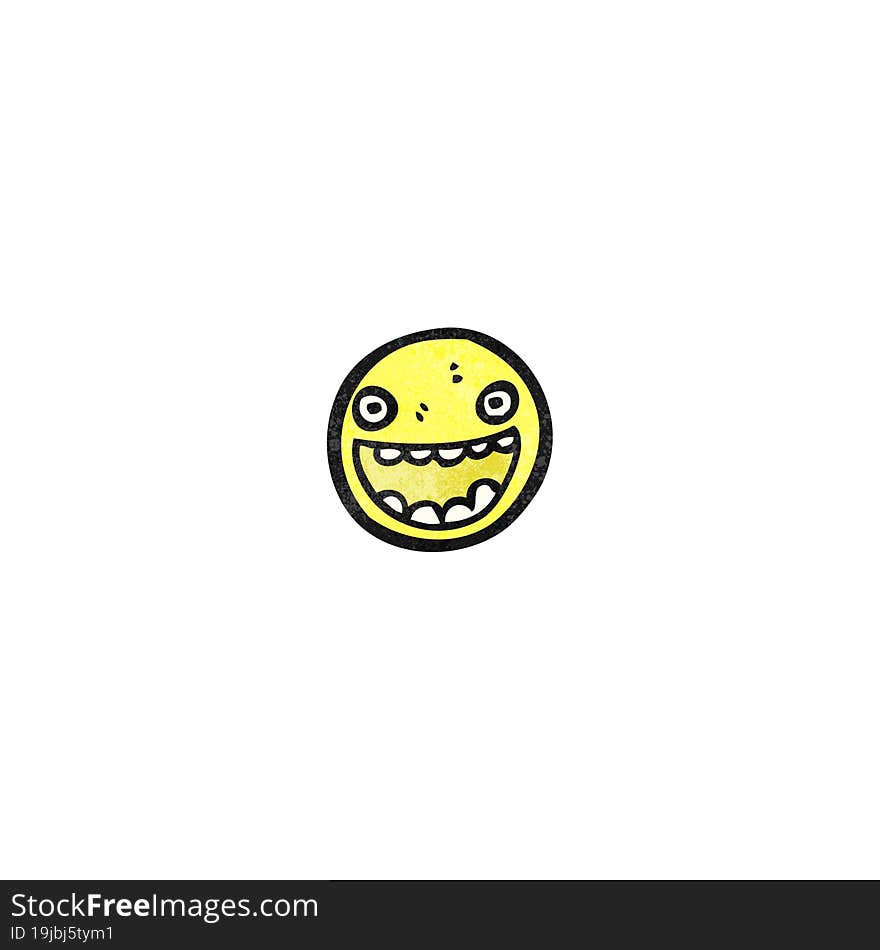 cartoon grinning face symbol