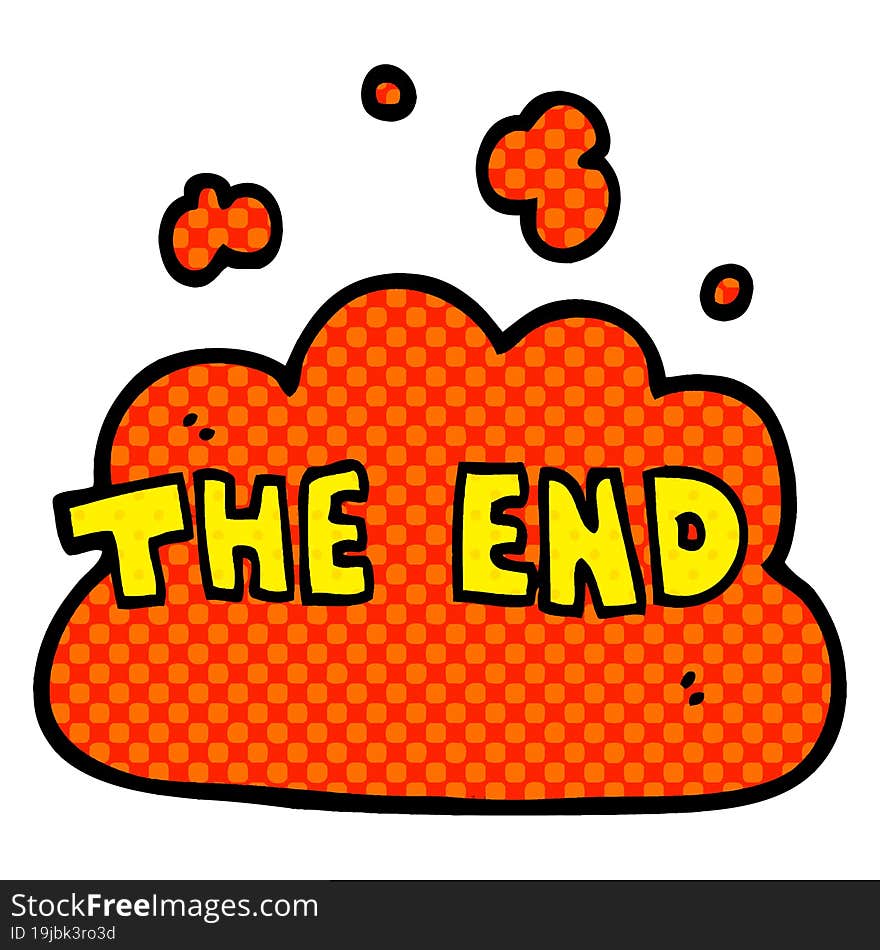 cartoon doodle the end font