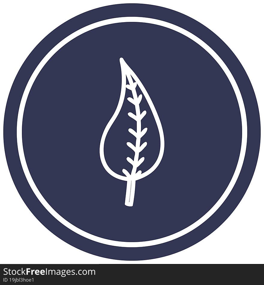 natural leaf circular icon