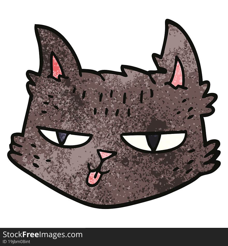 Funny Cartoon Doodle Cat