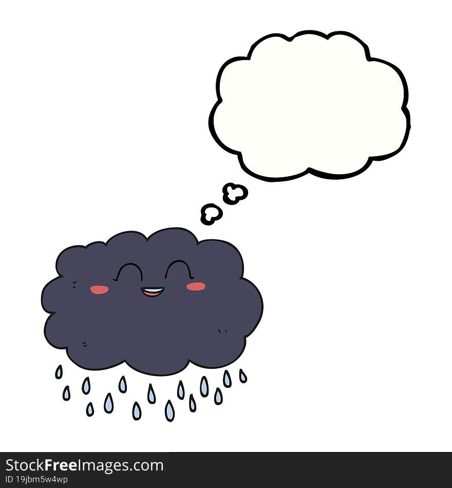 thought bubble cartoon raincloud