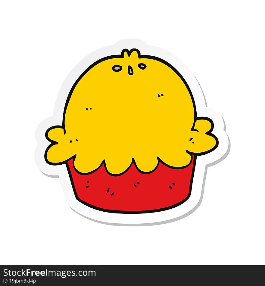 sticker of a cartoon pie