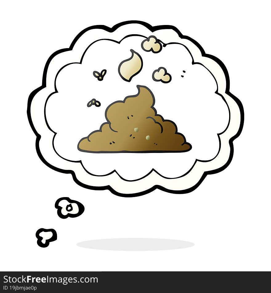 thought bubble cartoon steaming pile of poop