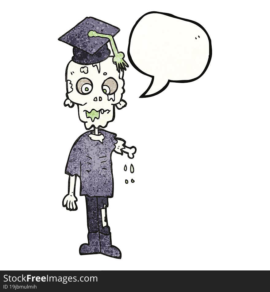 texture speech bubble cartoon zombie student