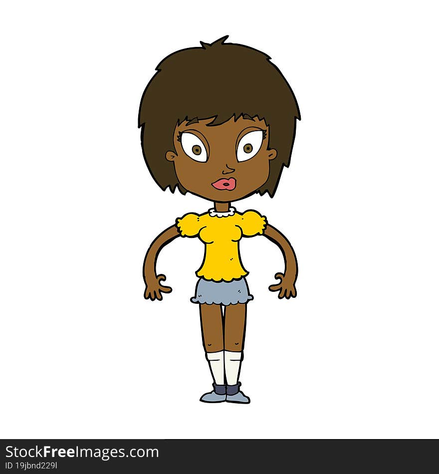 cartoon pretty girl