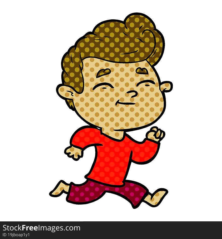 running cartoon man. running cartoon man