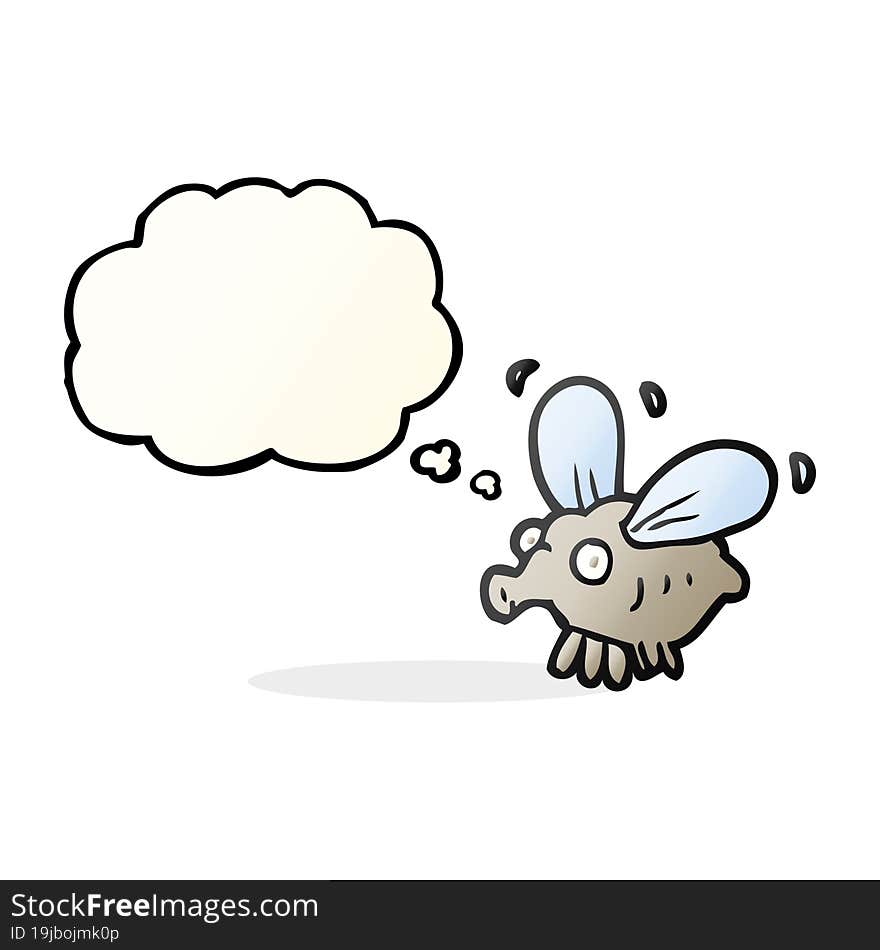 thought bubble cartoon fly