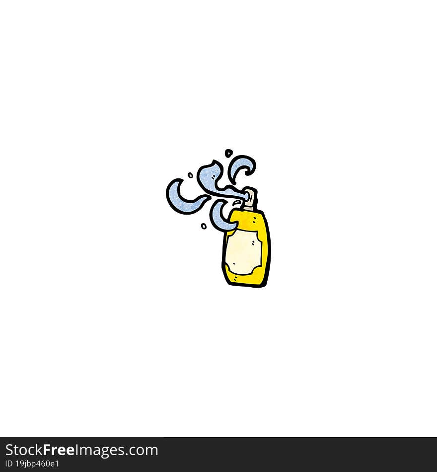 cartoon aerosol can