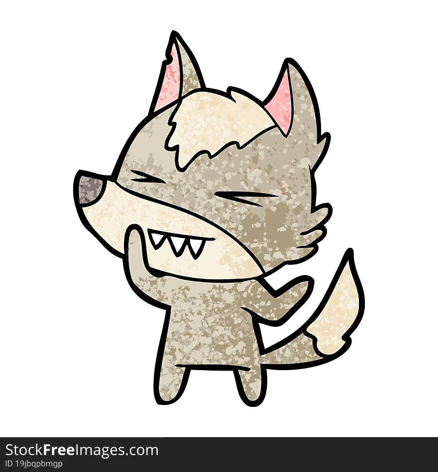 angry wolf cartoon. angry wolf cartoon