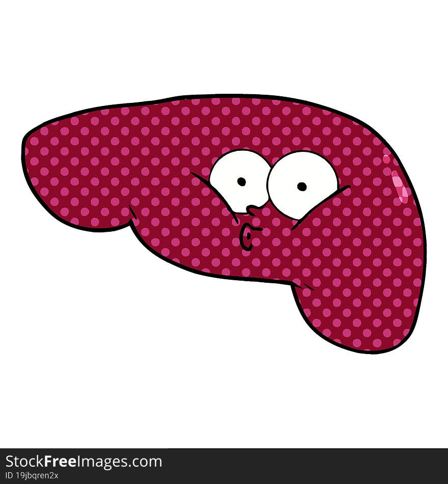 cartoon curious liver. cartoon curious liver