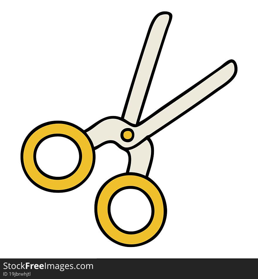 cartoon of a pair of scissors