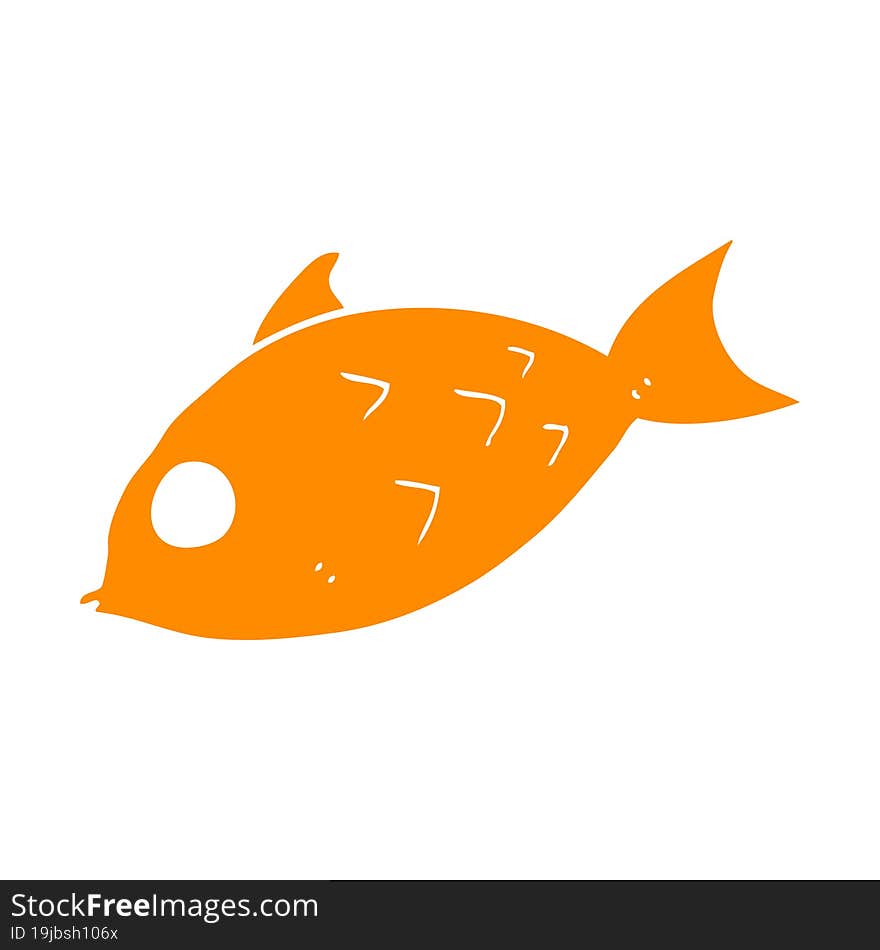 flat color style cartoon fish