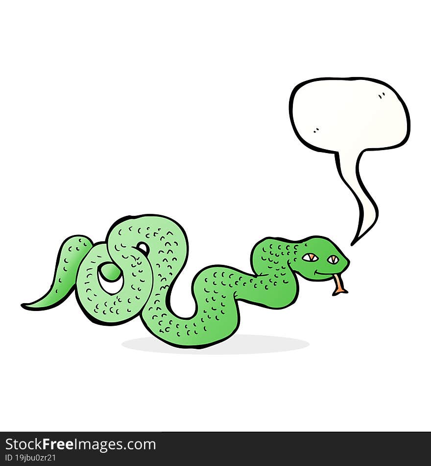 cartoon snake with speech bubble