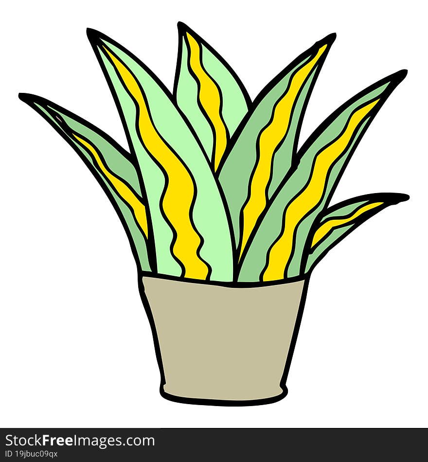 Cartoon Doodle House Plant