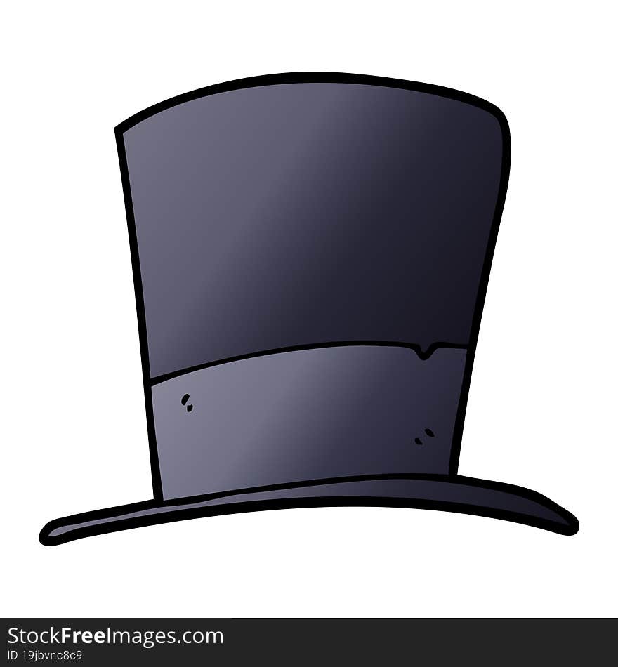 cartoon doodle top hat