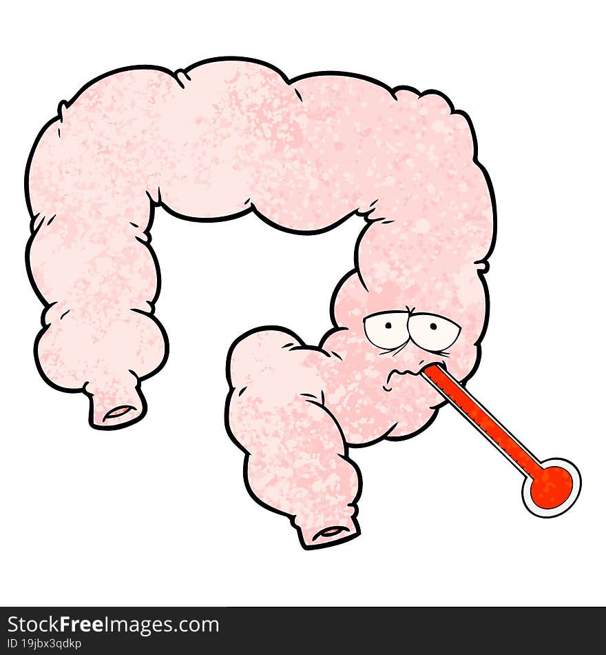 cartoon unhealthy colon. cartoon unhealthy colon