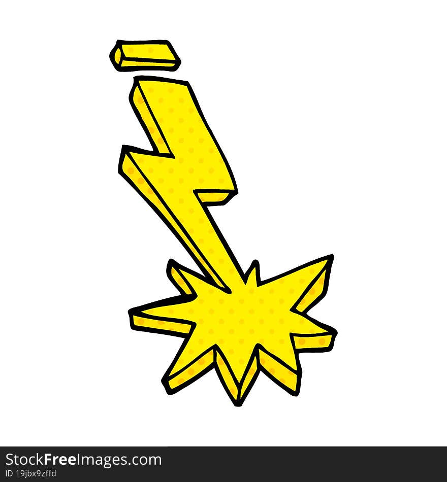 Cartoon Doodle Thunder Bolt