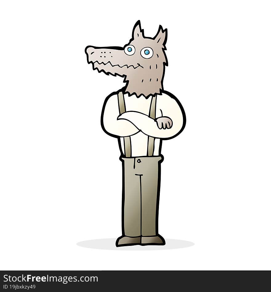 cartoon funny werewolf