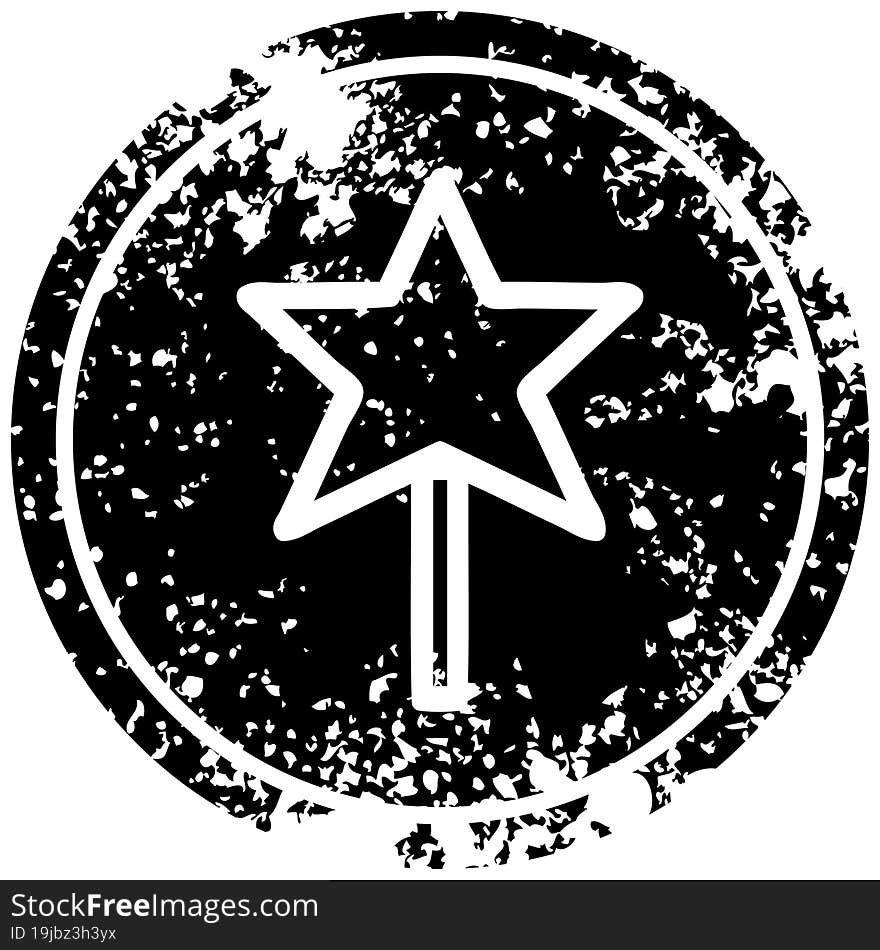 magic wand distressed icon