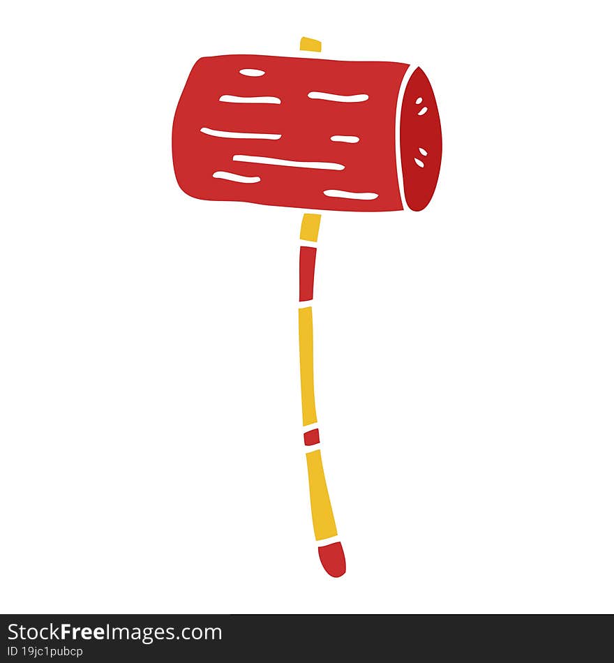 cartoon doodle mallet