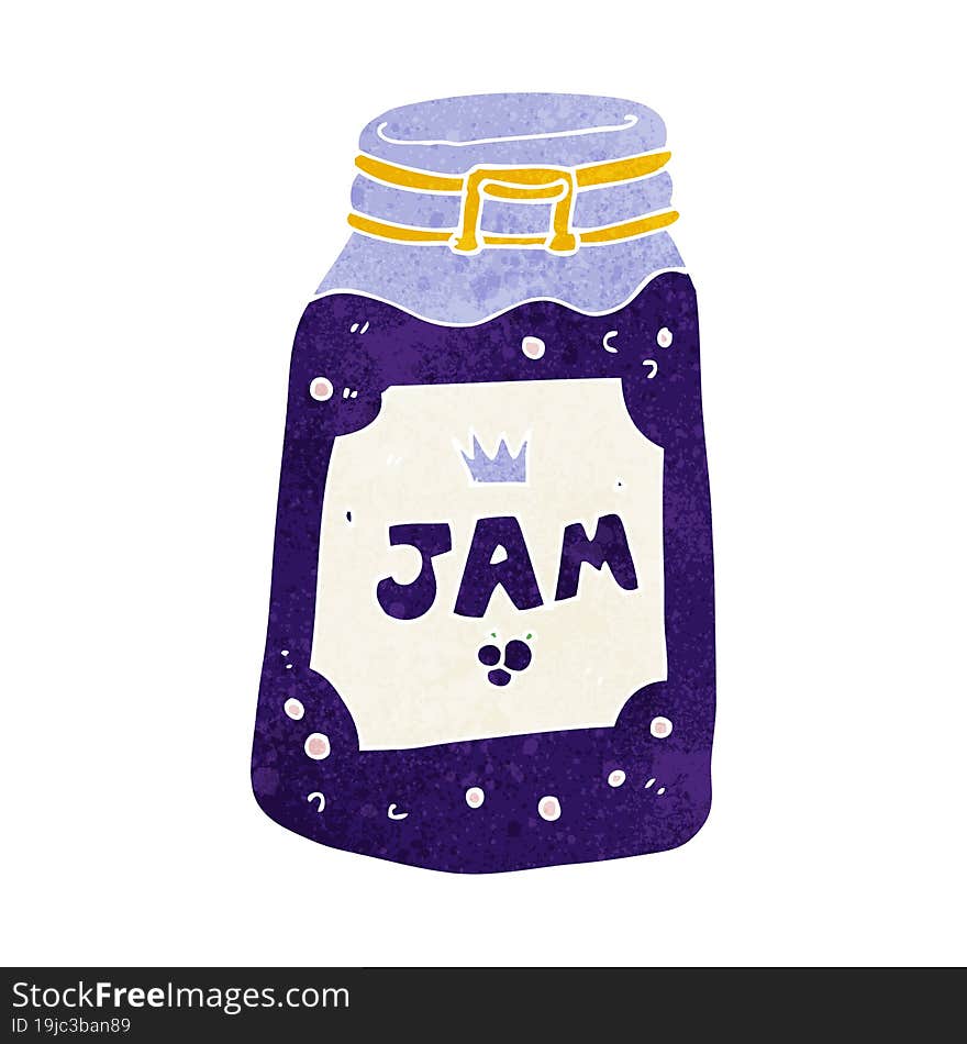 cartoon jar of jam