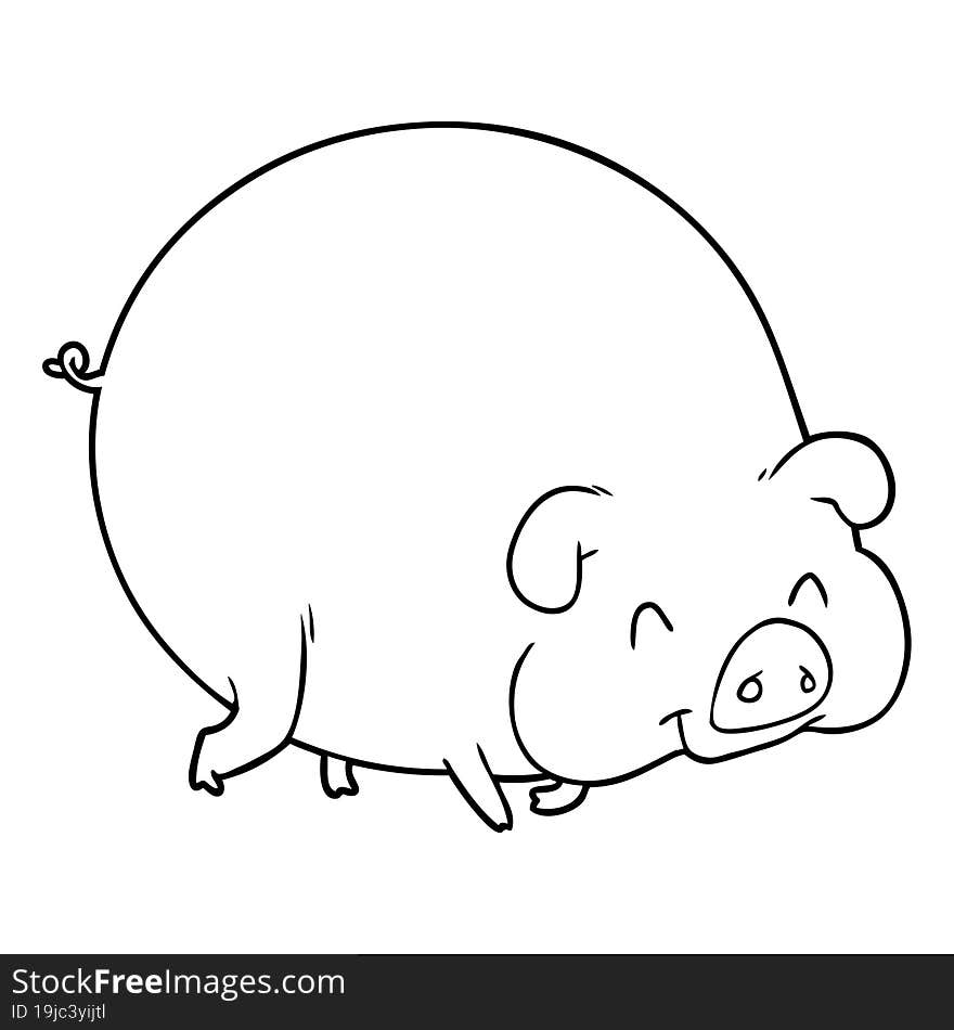 cartoon pig. cartoon pig